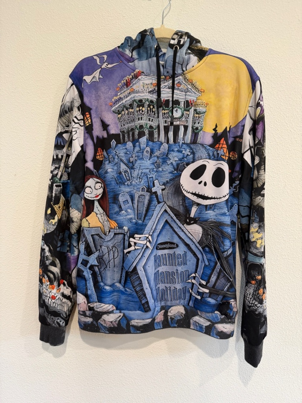 Disney Haunted Mansion Holiday Jack Skellington Crewneck in Blue and Purple